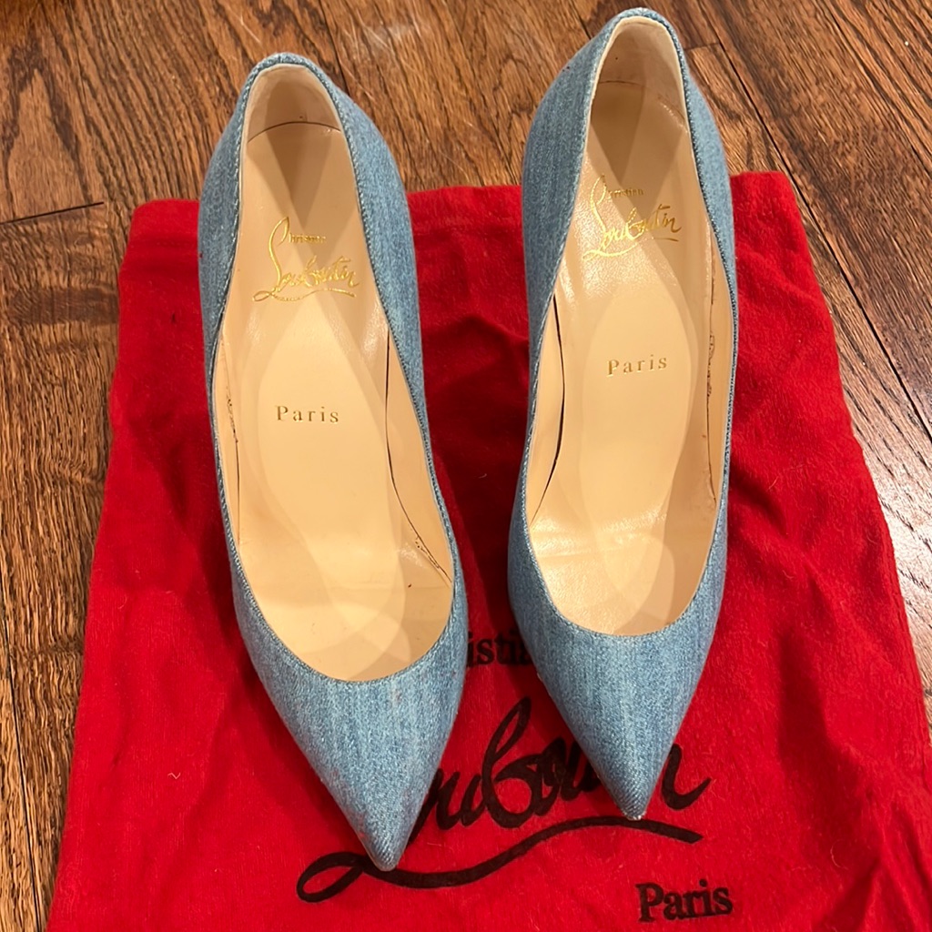 Denim Tropical Heel Louboutin Worn Once